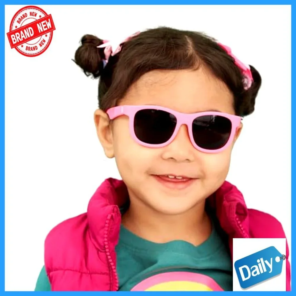 Toddler Sunglasses Flexible Rubber Frames 100% UV Protection Shatter-Resistant